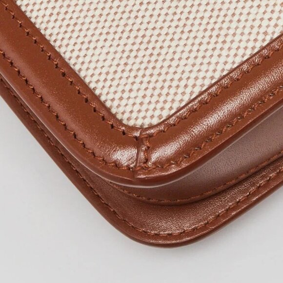 Yves Saint Laurent Natural/Brown Canvas Leather Small Solferino Satchel Bag - Picture 9 of 10